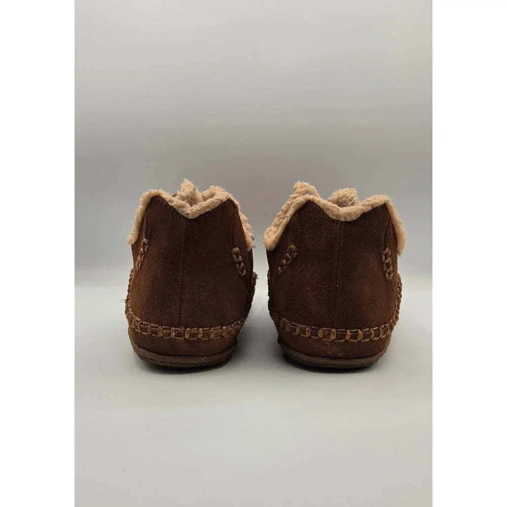 Sorel Manawan II Men's Slippers Size 11 Brown Suede Fleece Moccasin Slip On